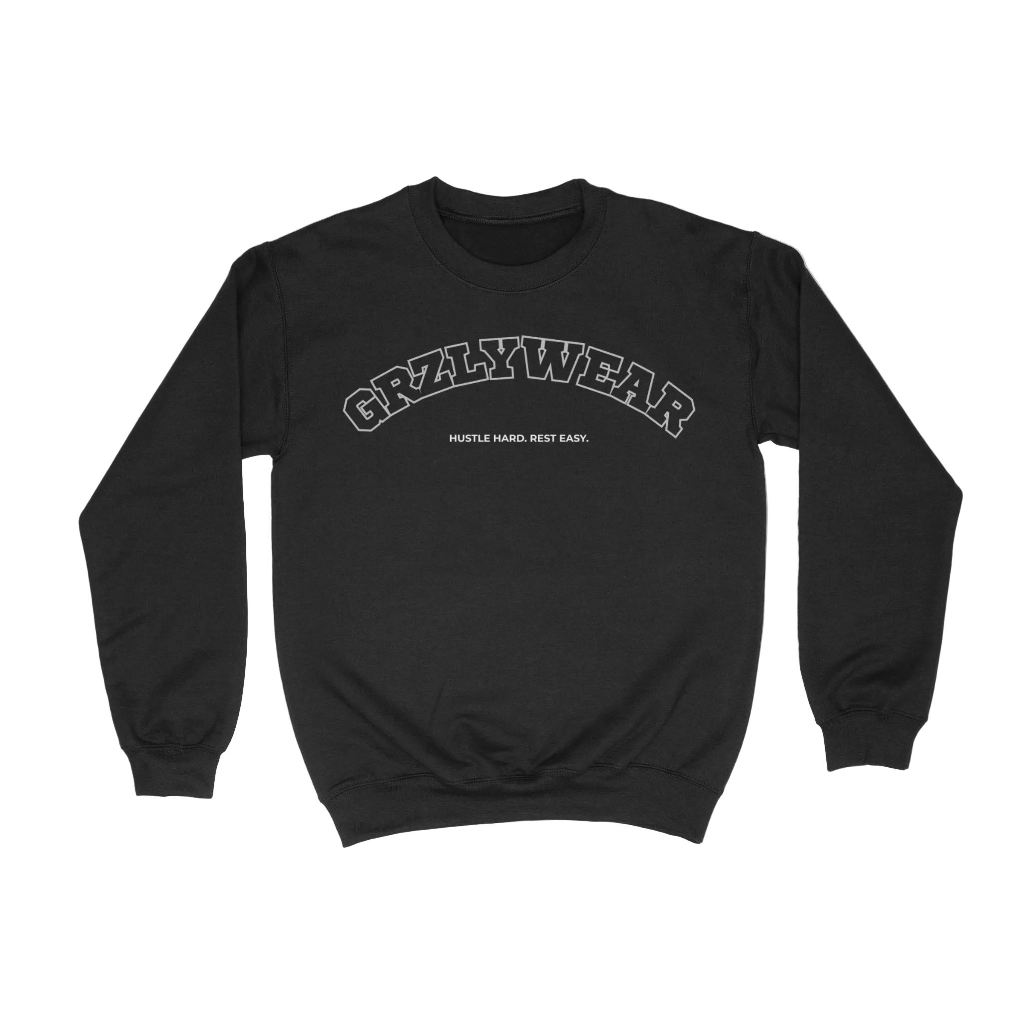 GRZLYWEAR ARCH CREWNECK IN BLACK