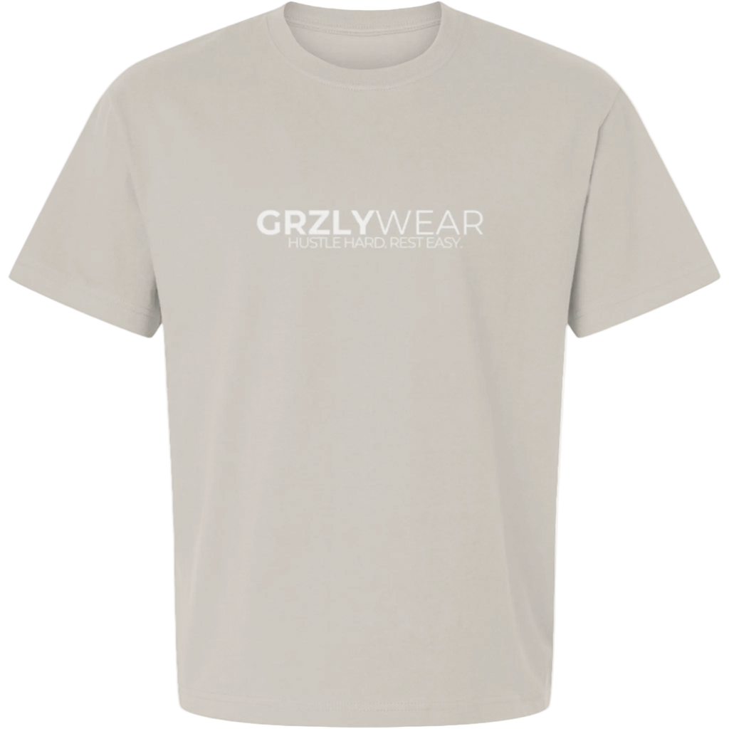 GRZLYWEAR ESSENTIAL PREMIUM TEE - White Logo