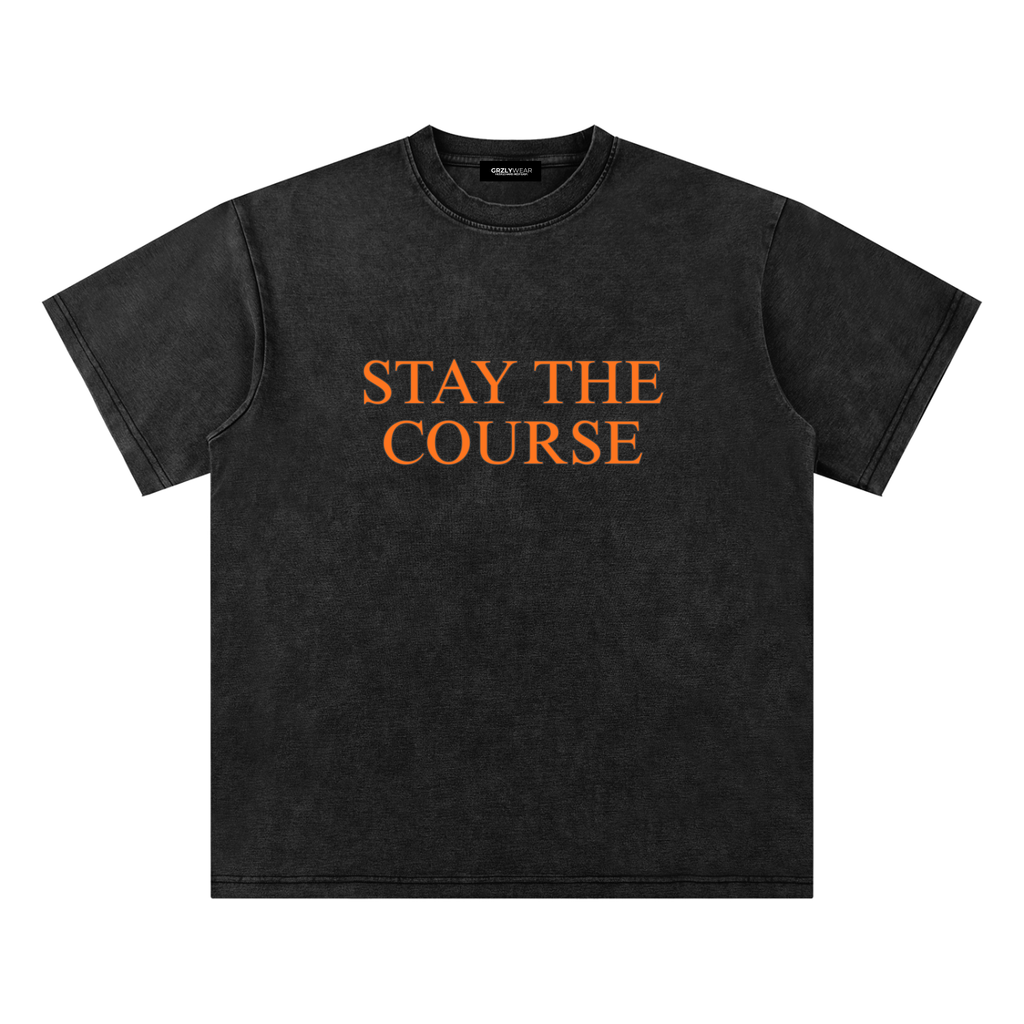 Stay The Course - Snow Washed Tee