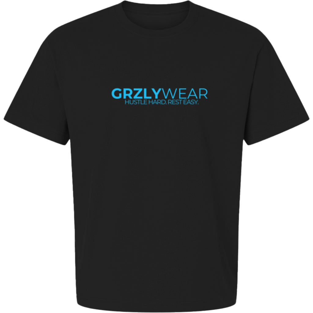 GRZLYWEAR ESSENTIAL PREMIUM TEE - Blue Logo