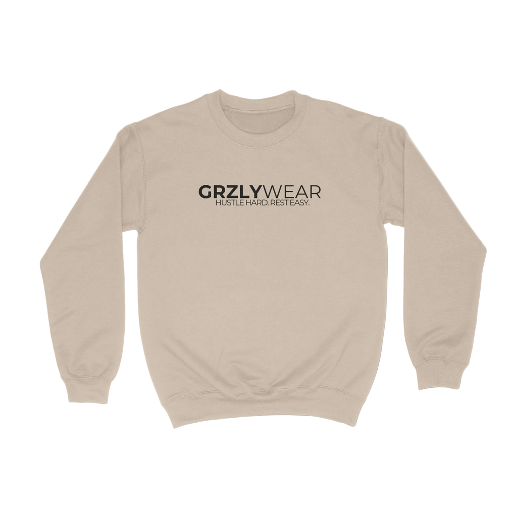 GRZLYWEAR CLASSIC CREWNECK - Black Logo