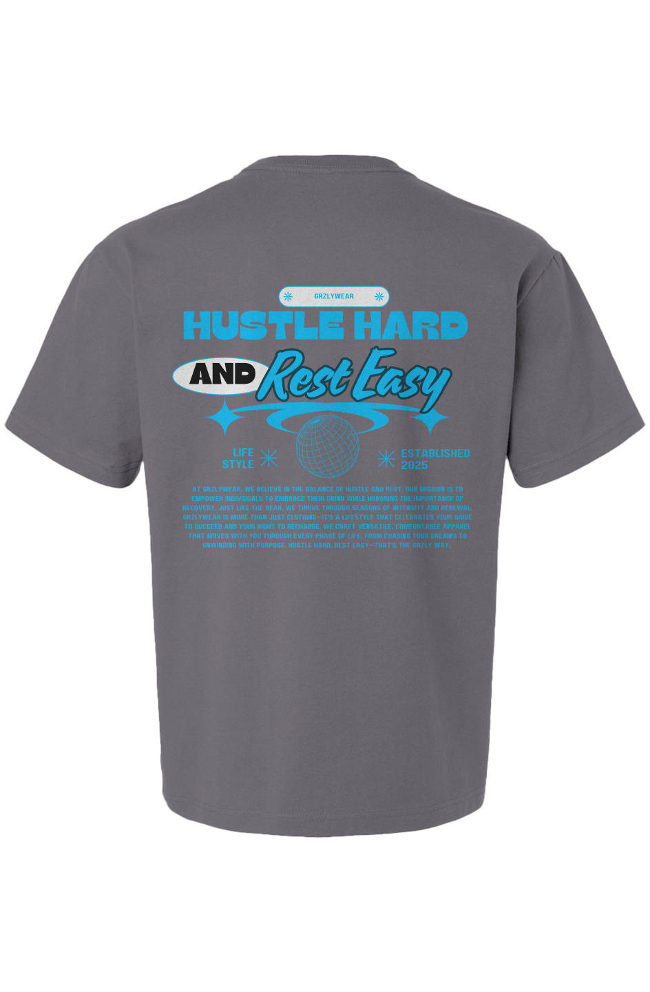 Boxy Heavy Tee- BLUE