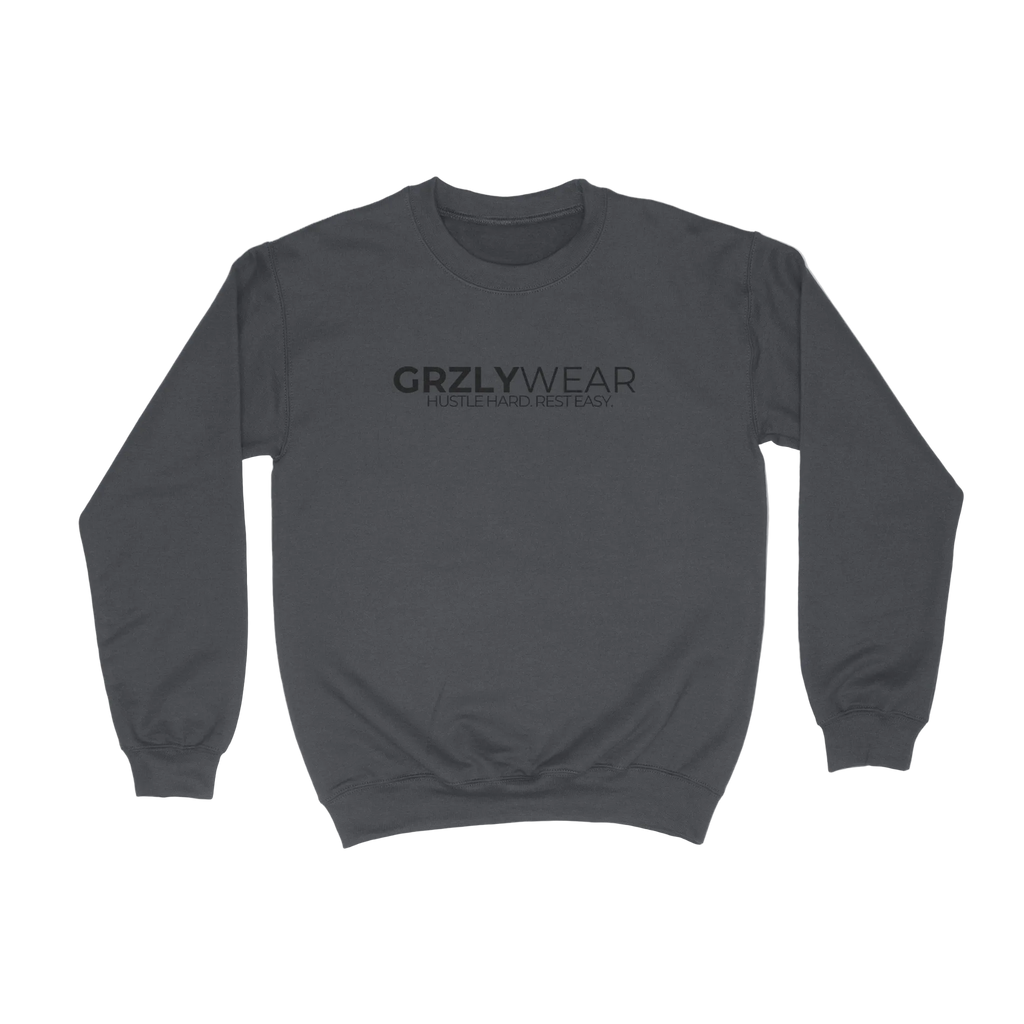 GRZLYWEAR CLASSIC CREWNECK - Black Logo