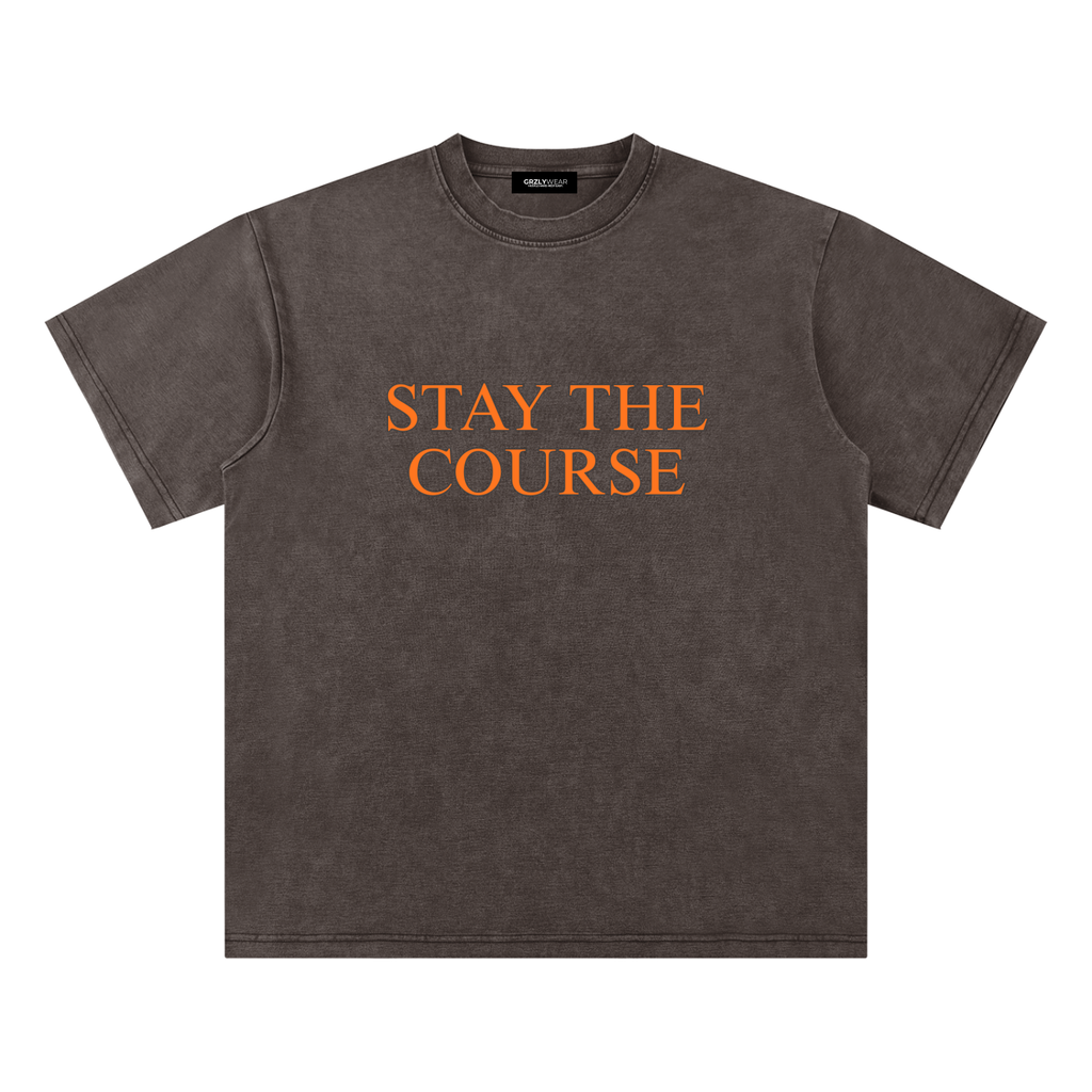 Stay The Course - Snow Washed Tee
