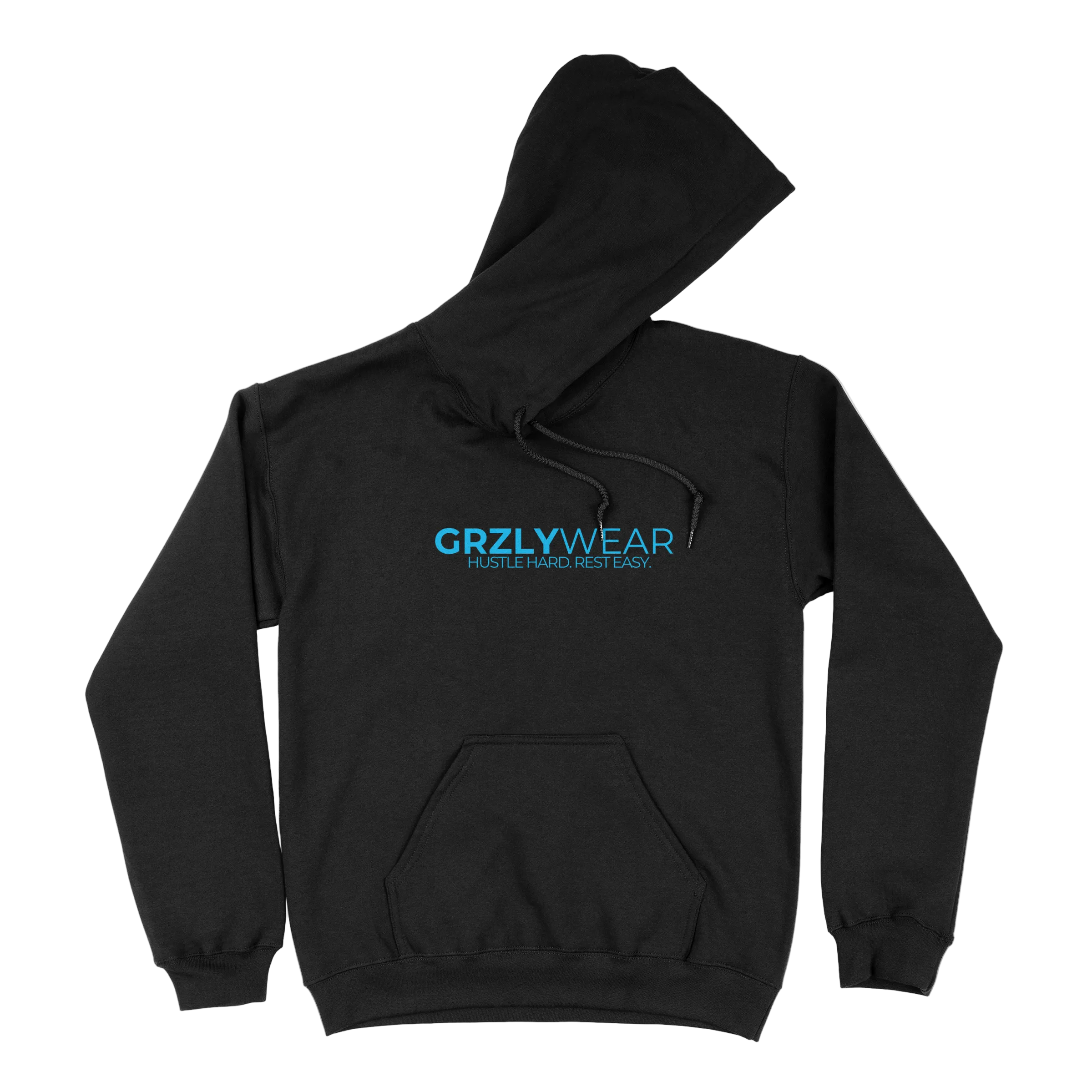 GRZLYWEAR ESSENTIAL HOODIE - Blue Logo