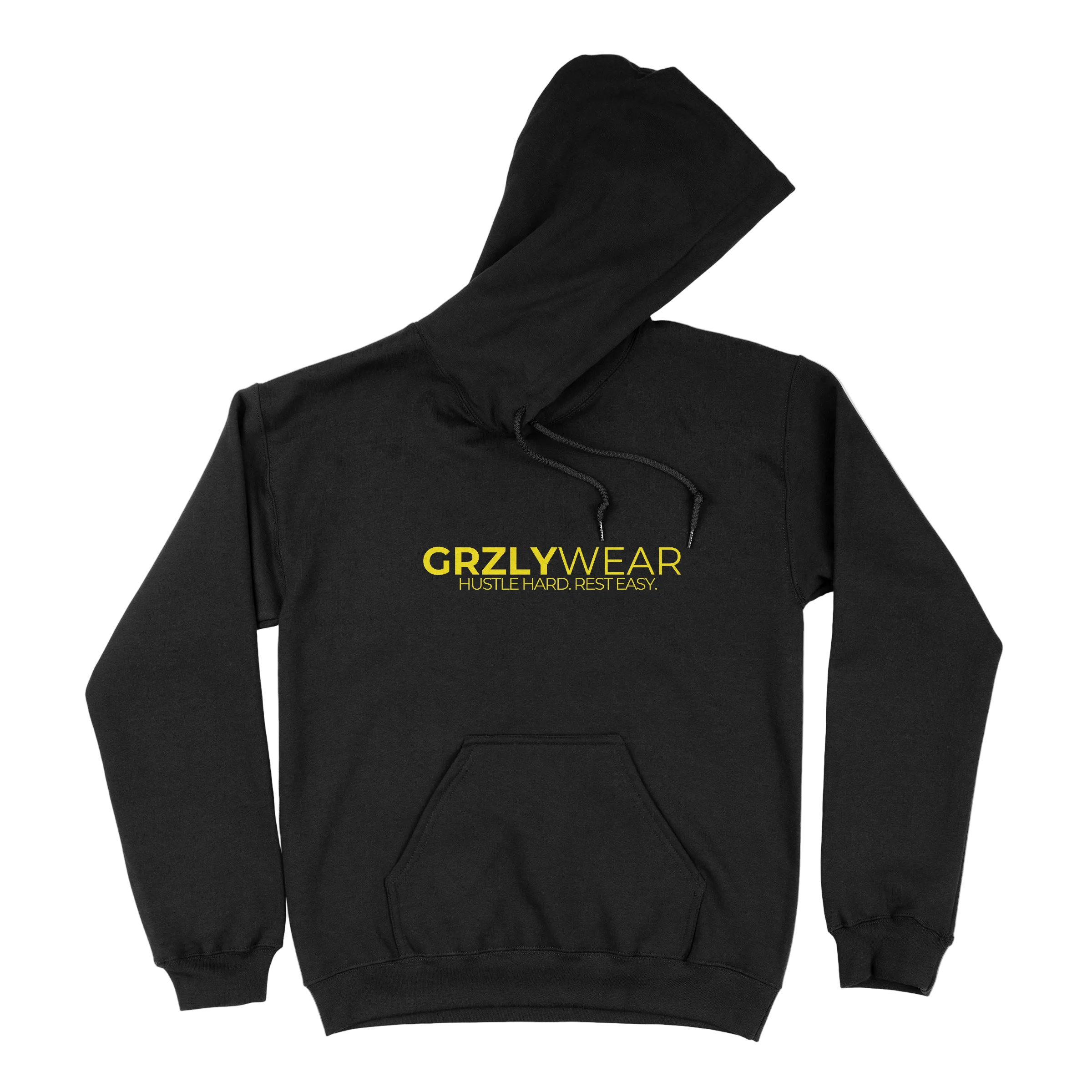 GRZLYWEAR ESSENTIAL HOODIE - Yellow Logo