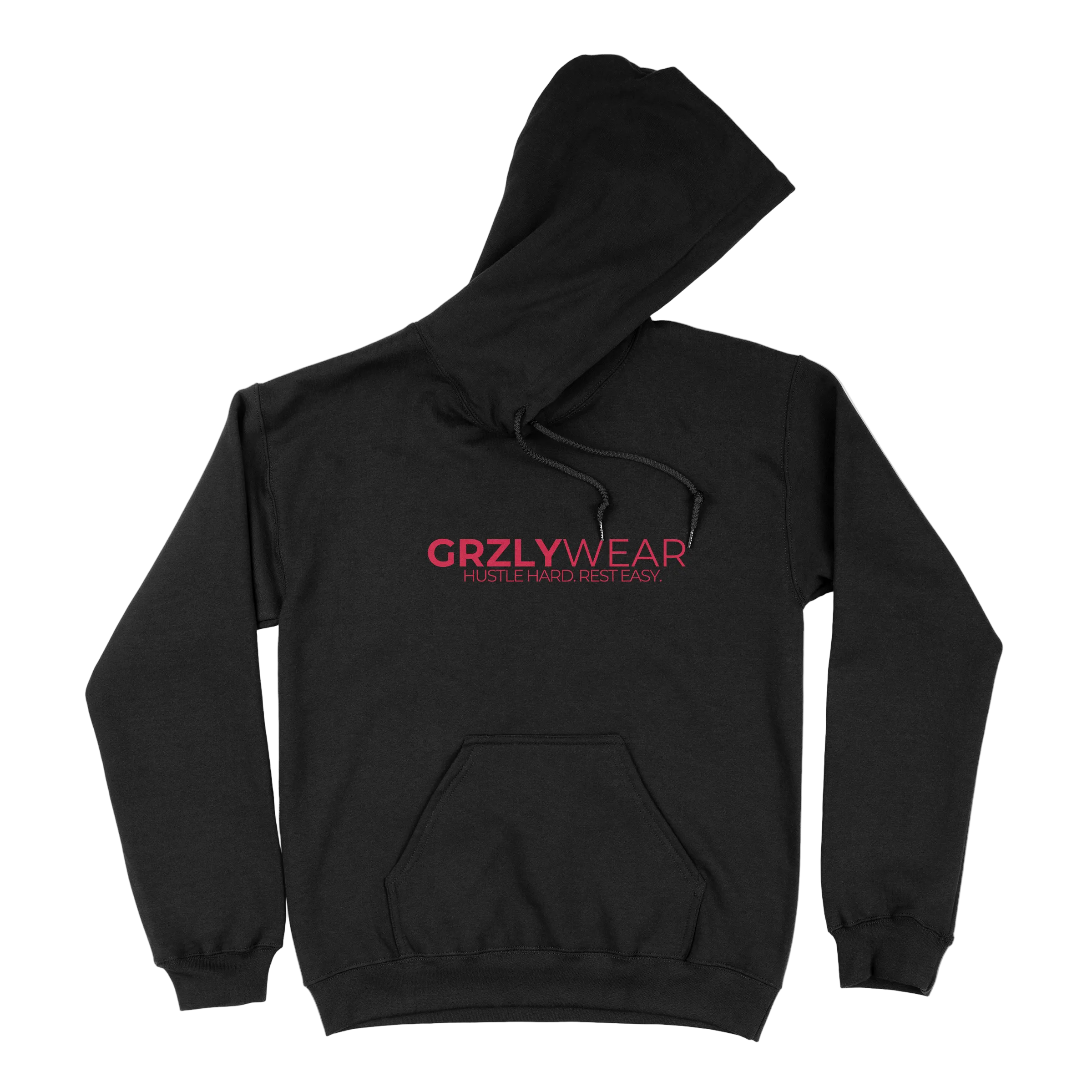 GRZLYWEAR ESSENTIAL HOODIE - Red Logo