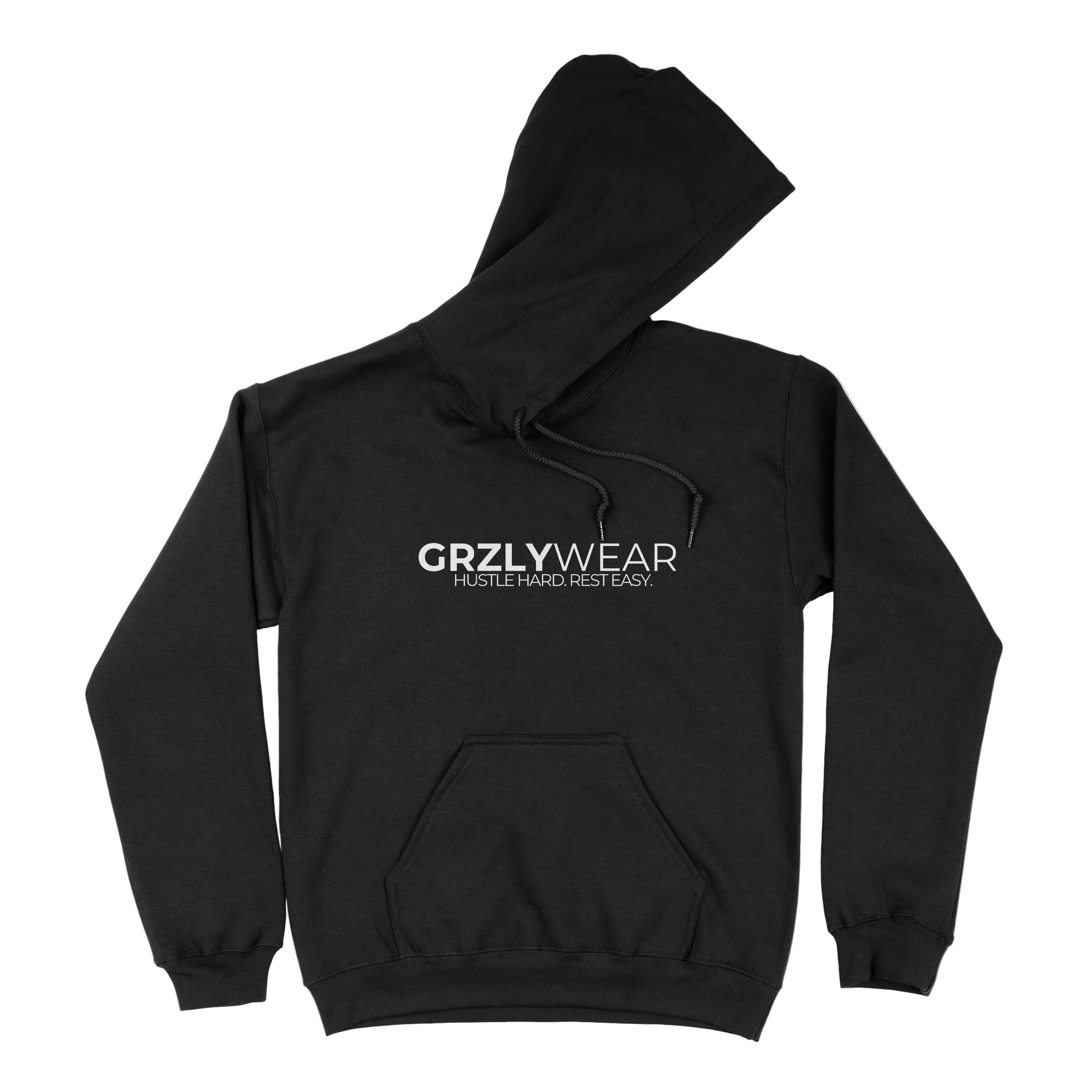 GRZLYWEAR ESSENTIAL HOODIE - White Logo