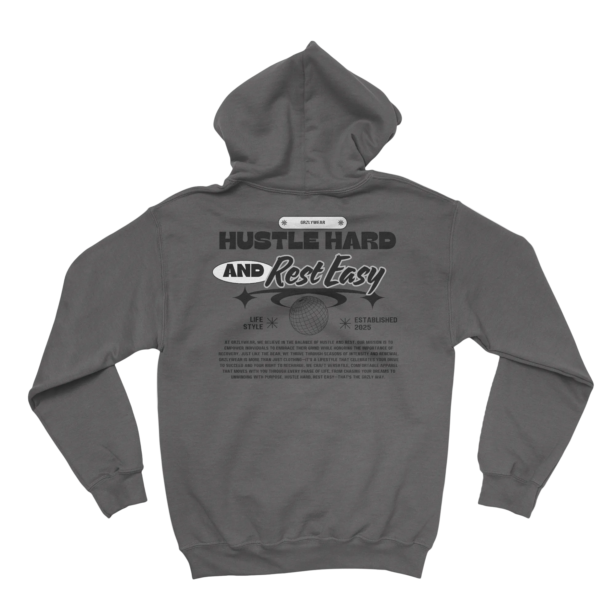 GRZLYWEAR ESSENTIAL HOODIE - Black Logo