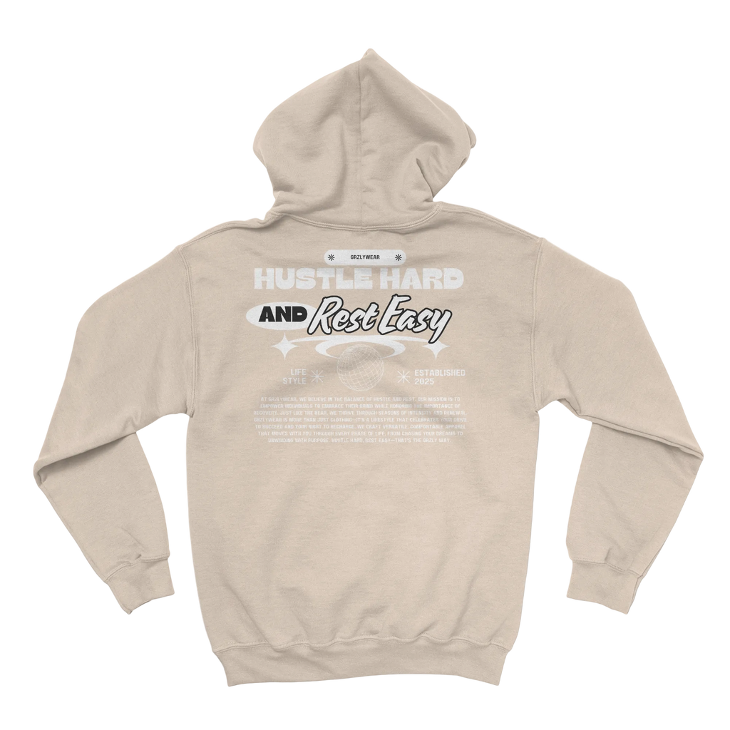 GRZLYWEAR ESSENTIAL HOODIE - White Logo
