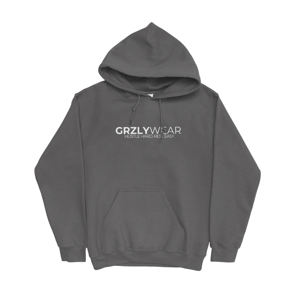 GRZLYWEAR ESSENTIAL HOODIE - White Logo