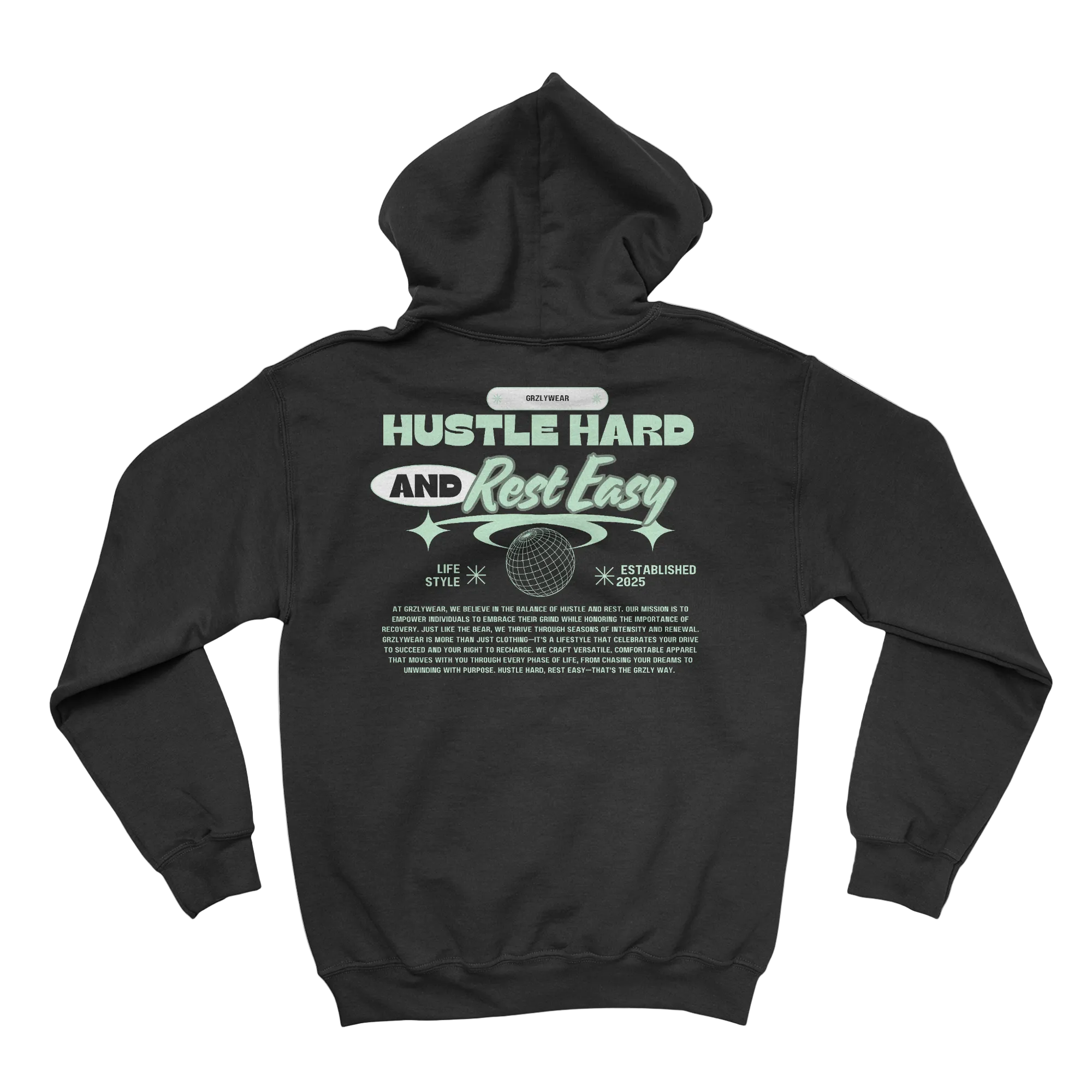 GRZLYWEAR Essential Hoodie - Green Logo