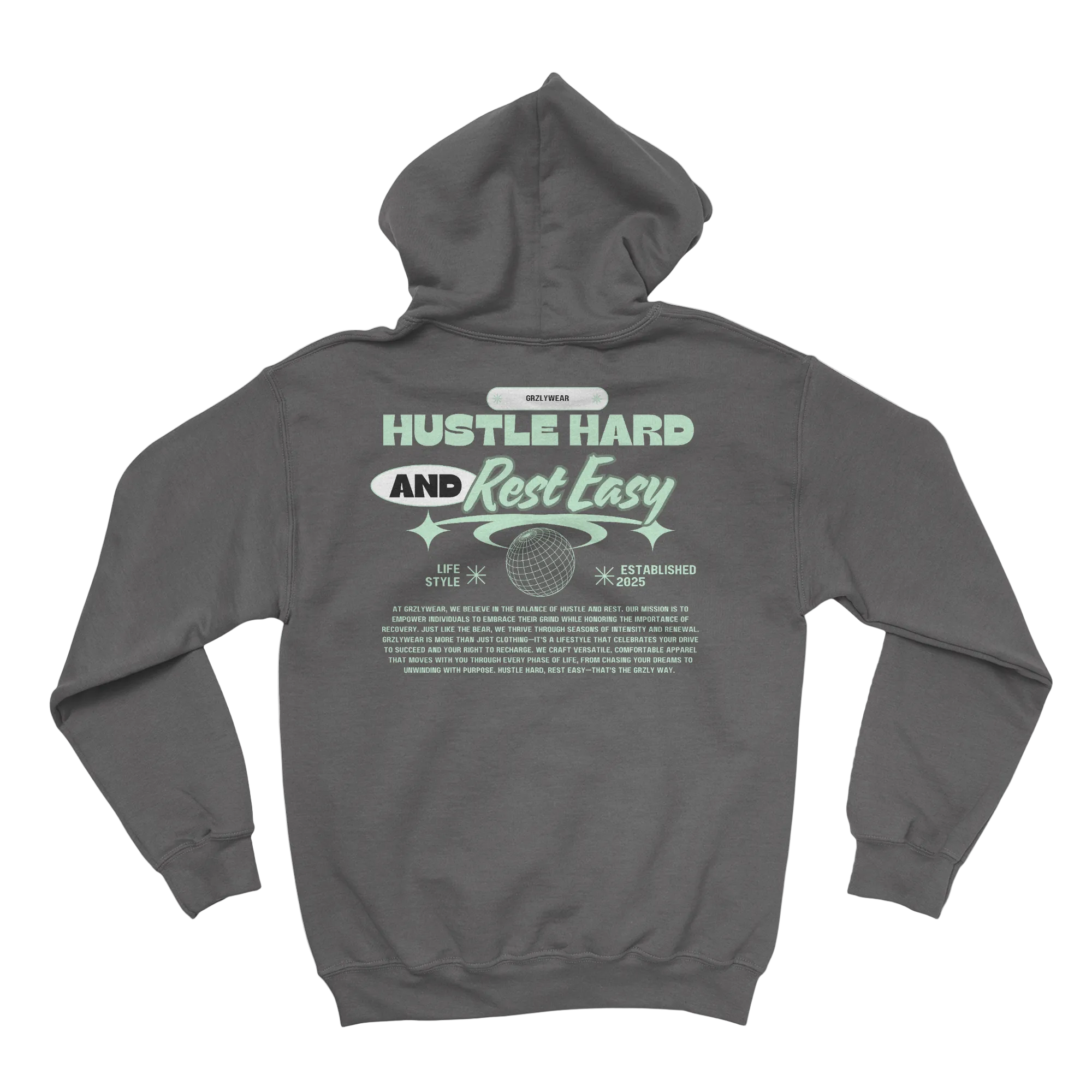 GRZLYWEAR Essential Hoodie - Green Logo