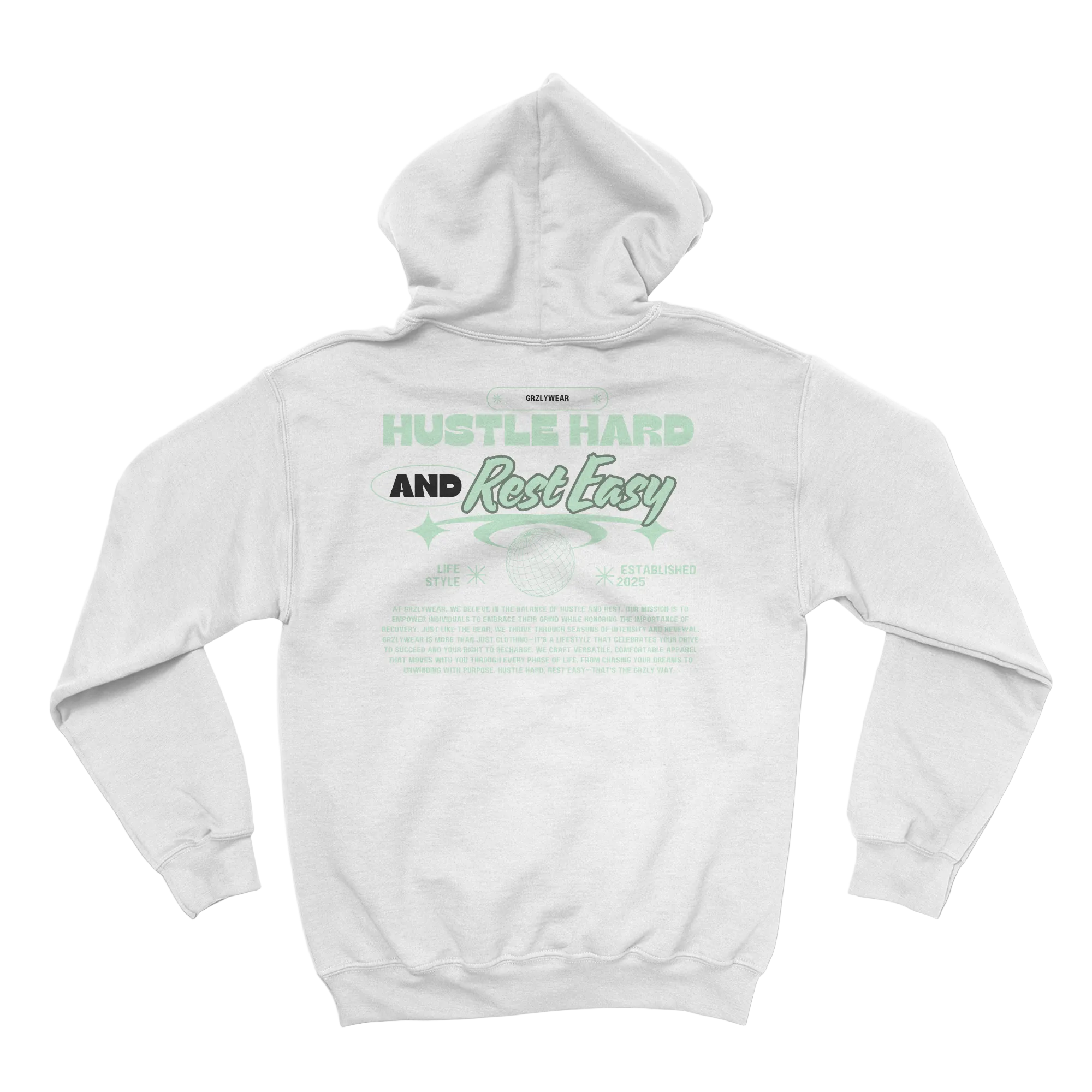 GRZLYWEAR Essential Hoodie - Green Logo