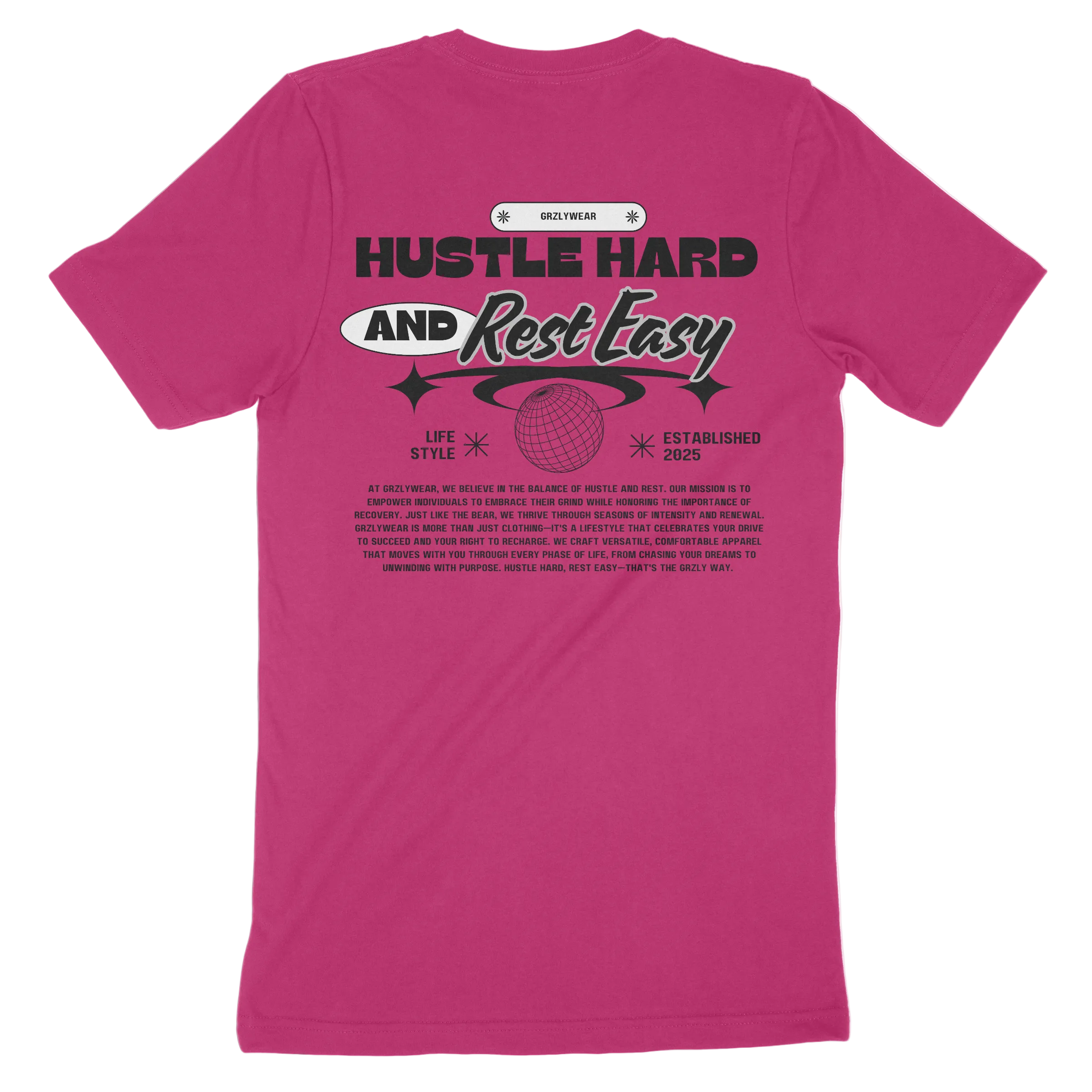 GRZLYWEAR Classic Premium Tee - Black Logo