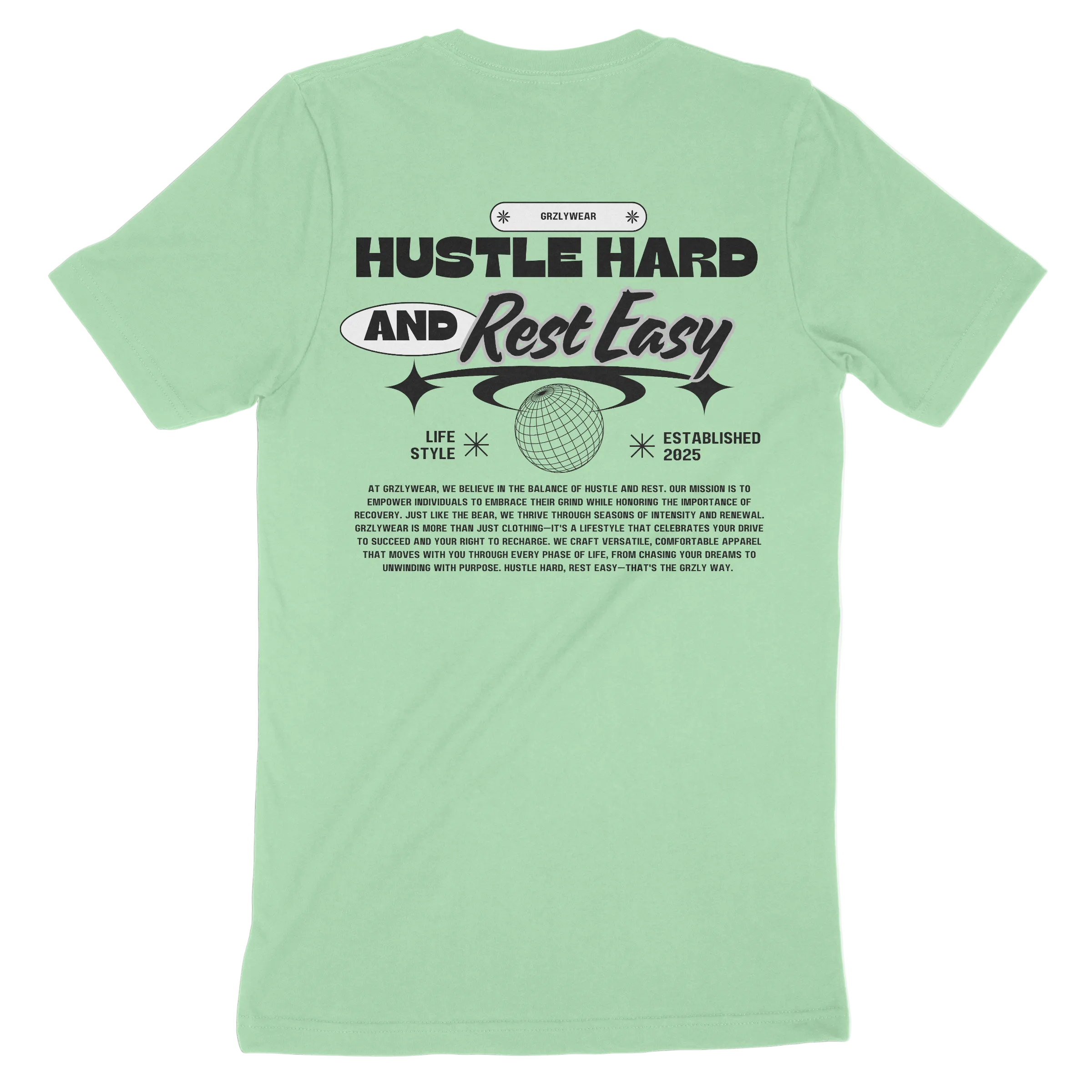 GRZLYWEAR Classic Premium Tee - Black Logo