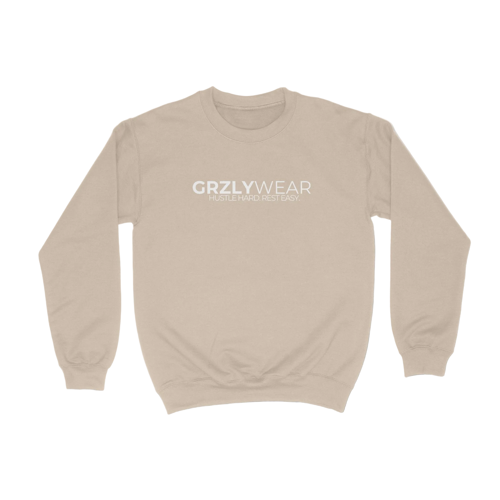 GRZLYWEAR CLASSIC CREWNECK - White Logo