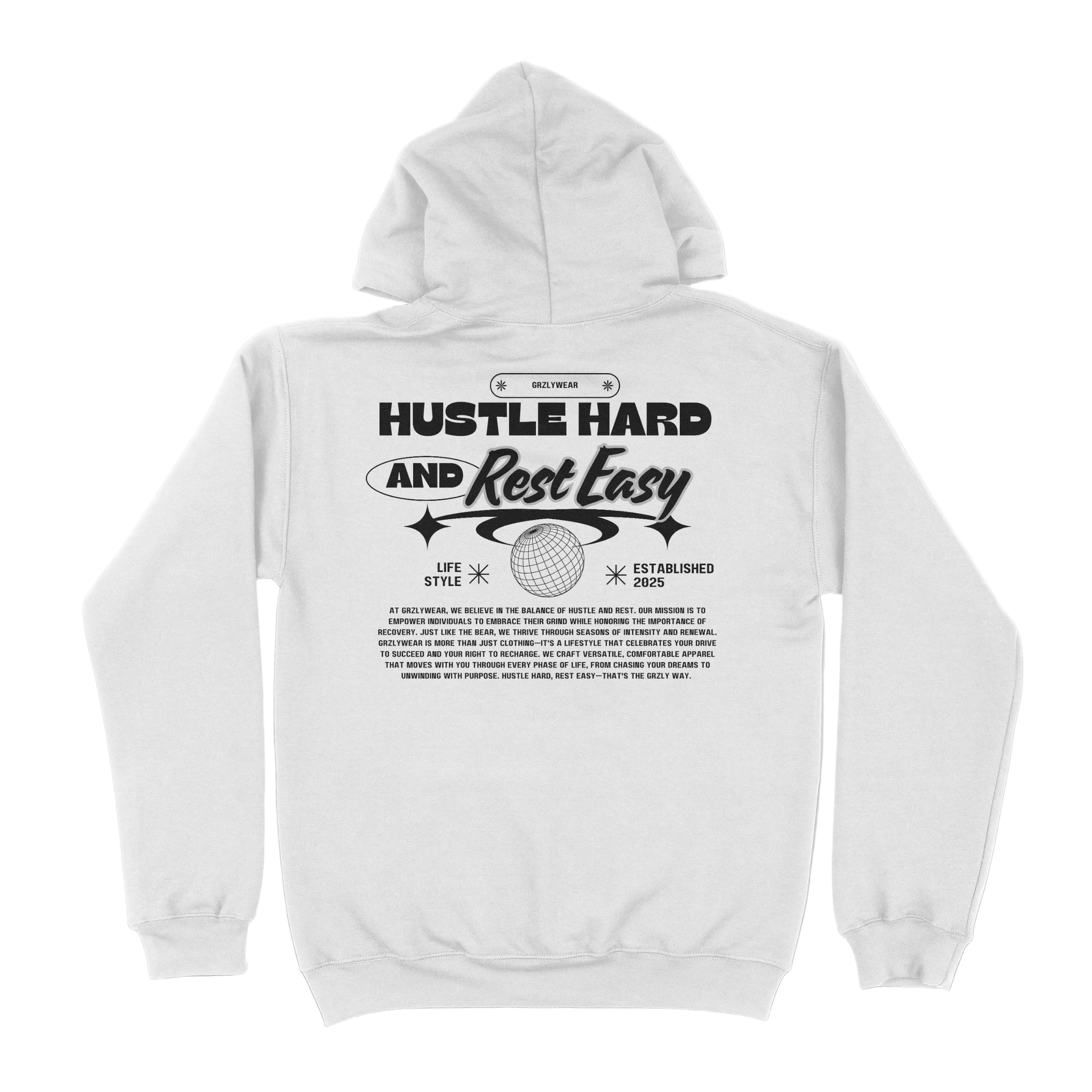 GRZLYWEAR ESSENTIAL HOODIE - Black Logo