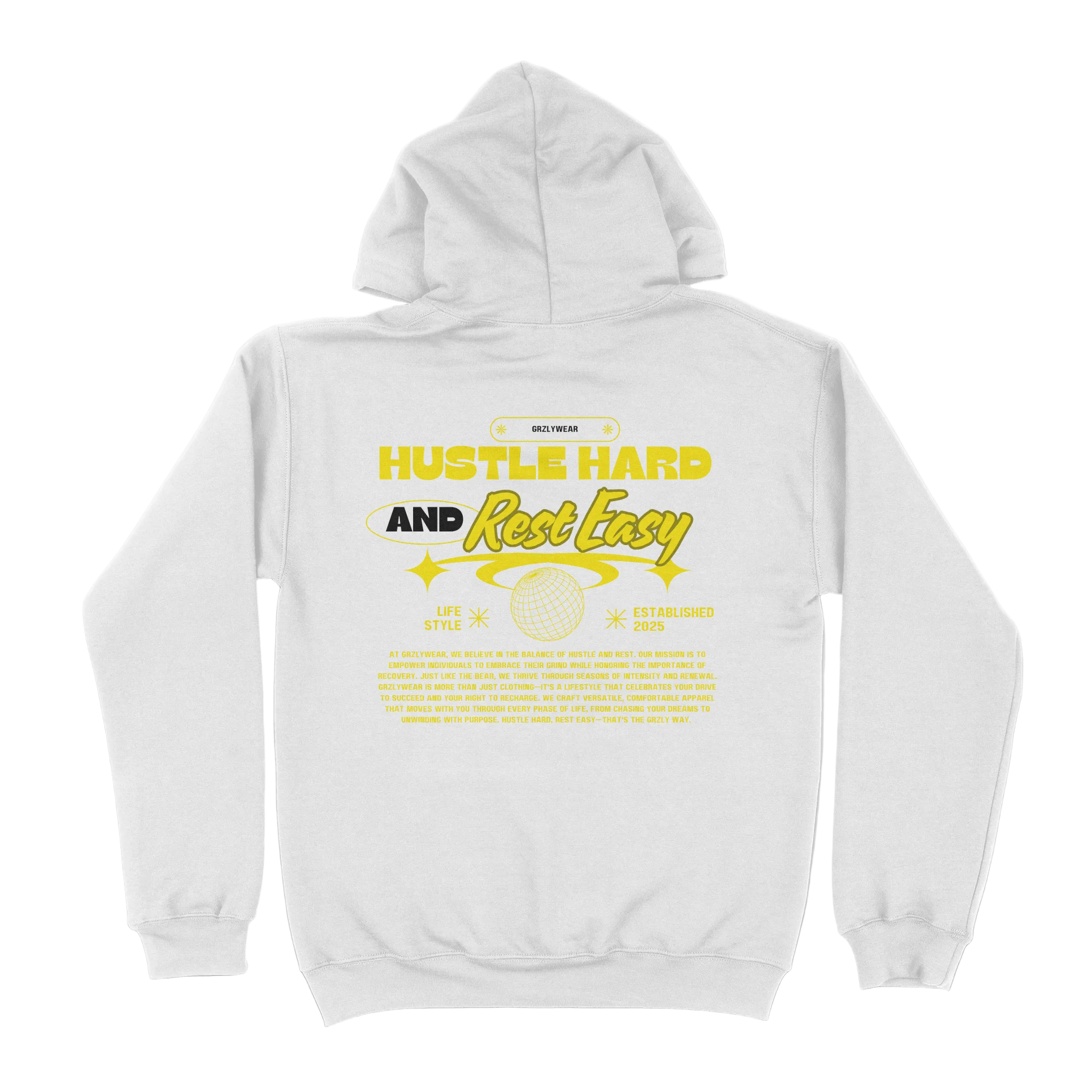 GRZLYWEAR ESSENTIAL HOODIE - Yellow Logo