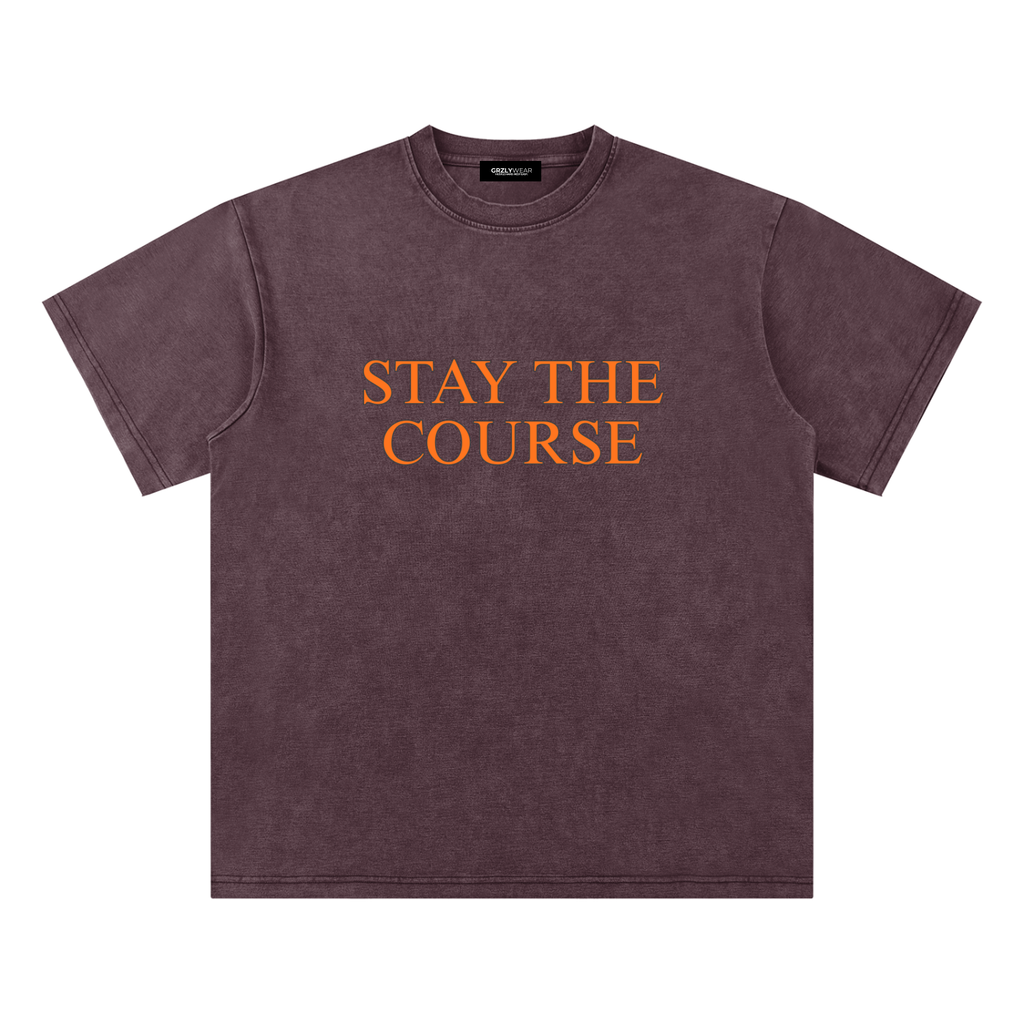 Stay The Course - Snow Washed Tee