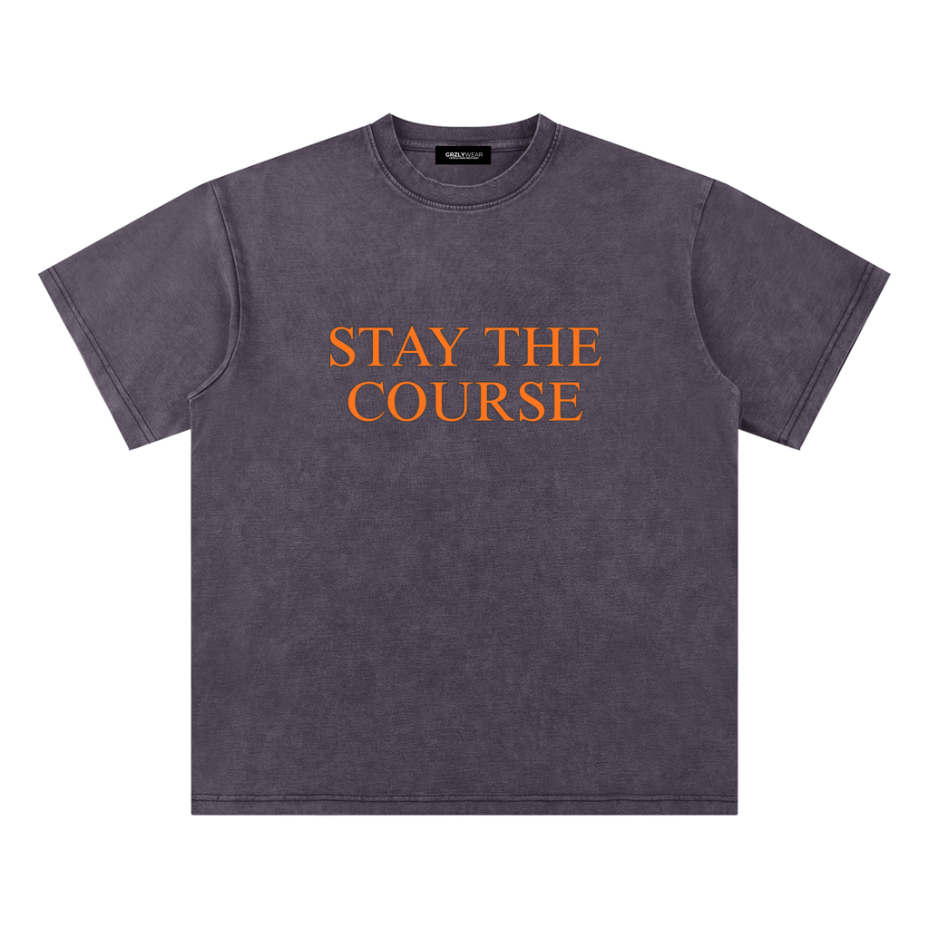 Stay The Course - Snow Washed Tee