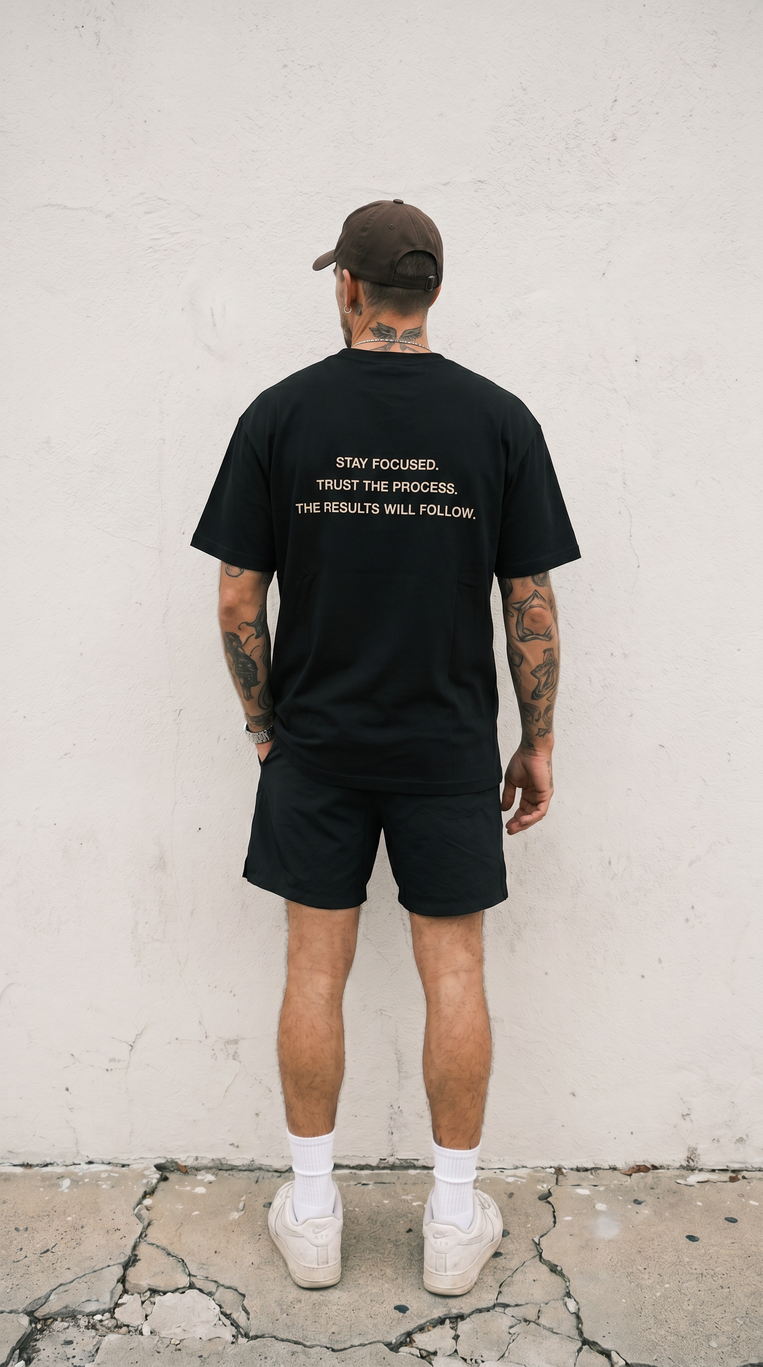 Stay the Course Tee — Sand Print